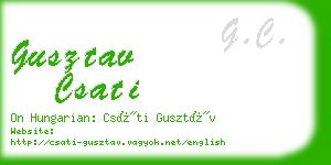 gusztav csati business card